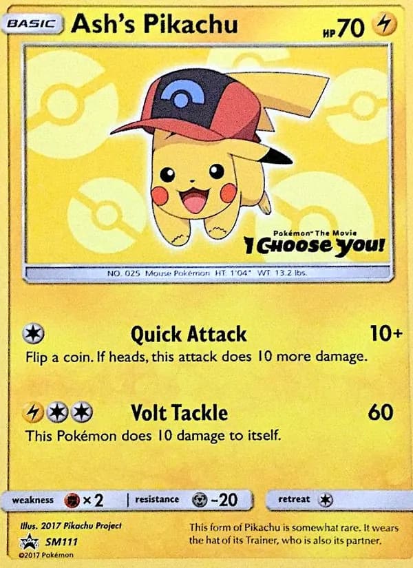 Ash's Pikachu – SM Black Star Promos SM111