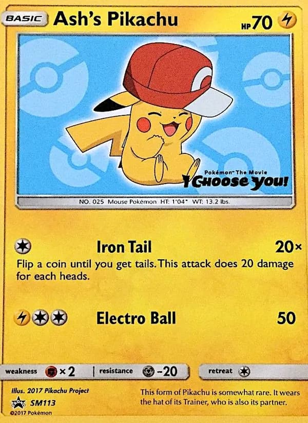 Ash's Pikachu – SM Black Star Promos SM113