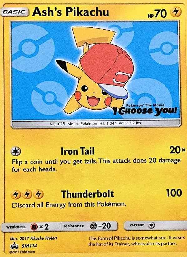Ash's Pikachu – SM Black Star Promos SM114