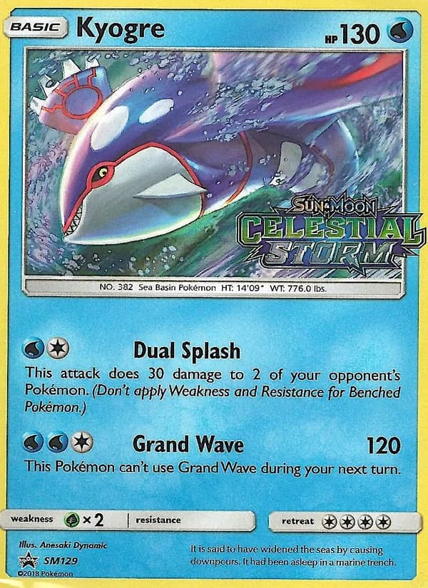 Kyogre – SM Black Star Promos SM129