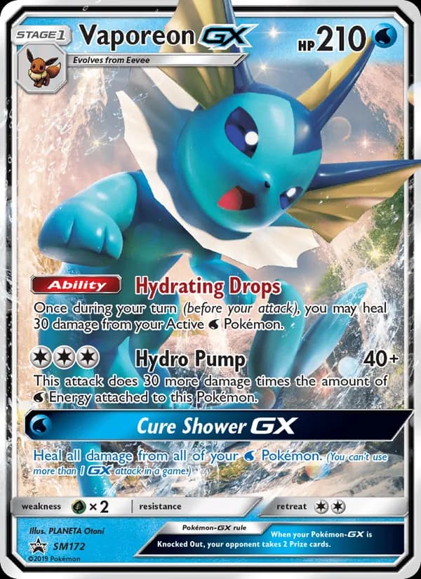 Vaporeon GX – SM Black Star Promos SM172