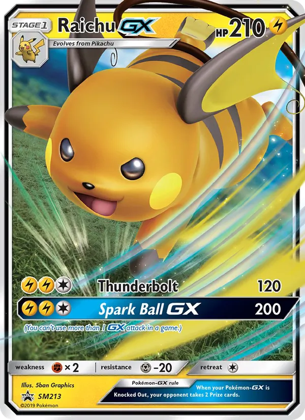 Raichu GX – SM Black Star Promos SM213