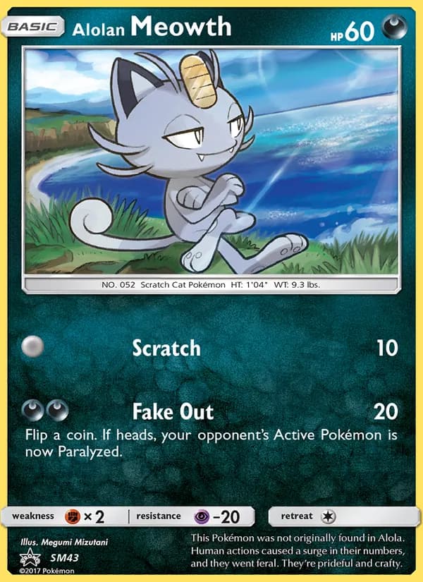 Alolan Meowth – SM Black Star Promos SM43