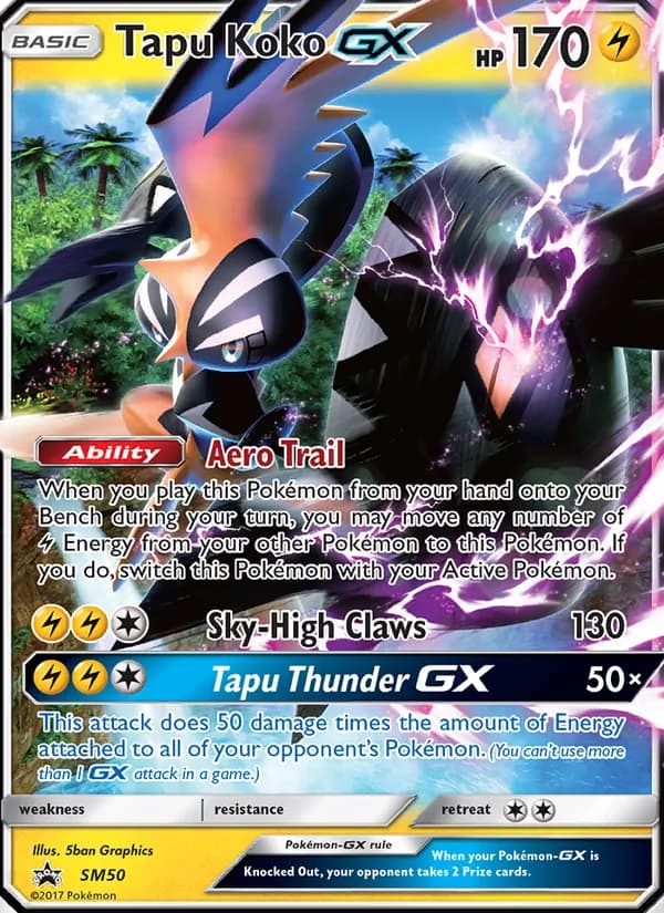 Tapu Koko GX – SM Black Star Promos SM50