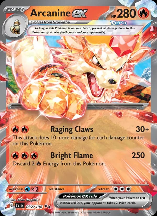 Arcanine ex – Scarlet & Violet 032