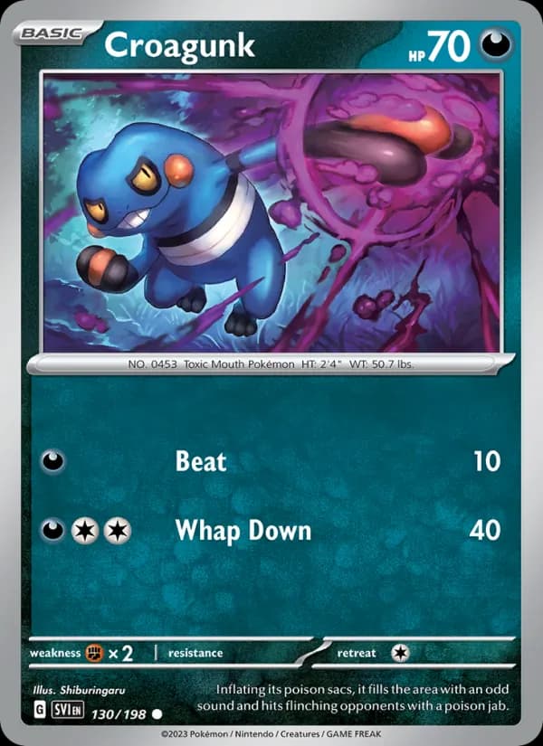 Croagunk – Scarlet & Violet 130