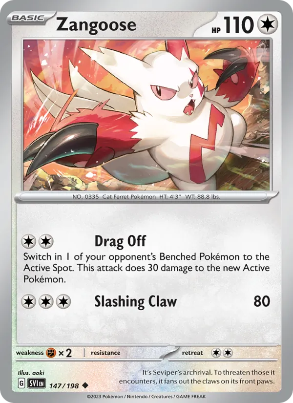 Zangoose – Scarlet & Violet 147