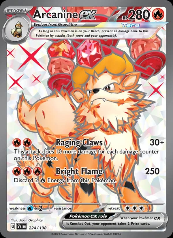 Arcanine ex – Scarlet & Violet 224