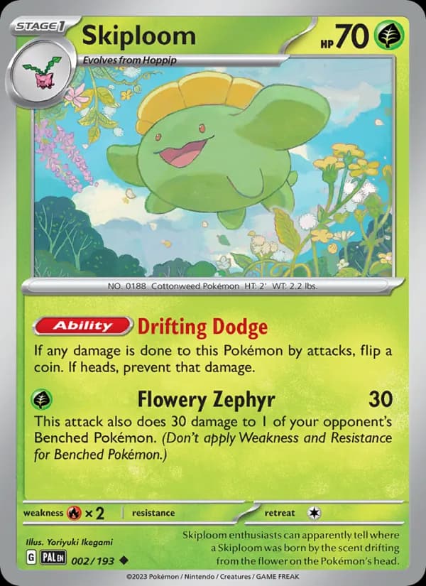 Skiploom – Paldea Evolved 002