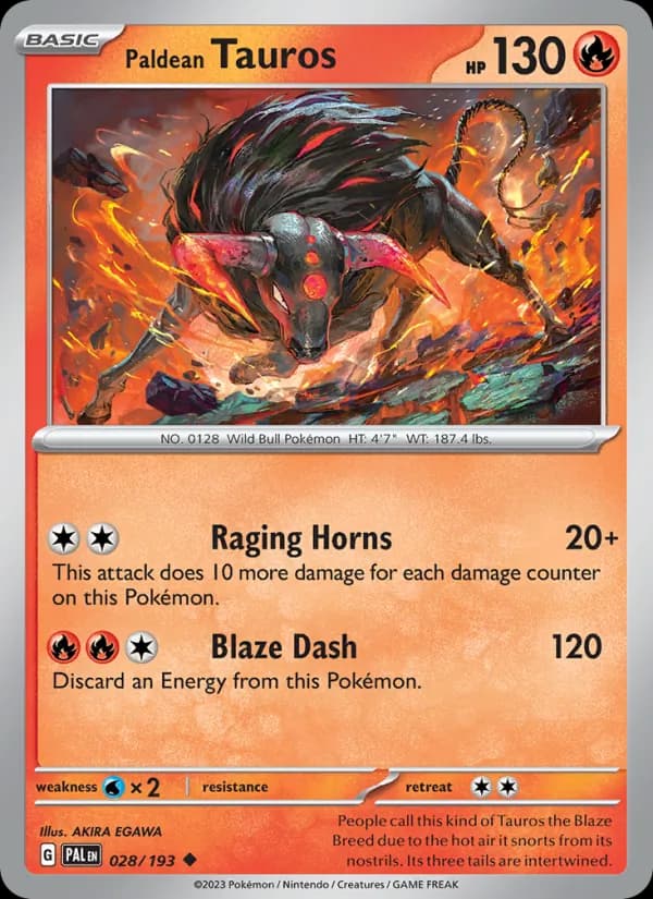 Paldean Tauros – Paldea Evolved 028