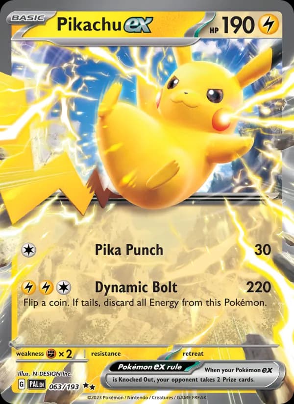 Pikachu ex – Paldea Evolved 063