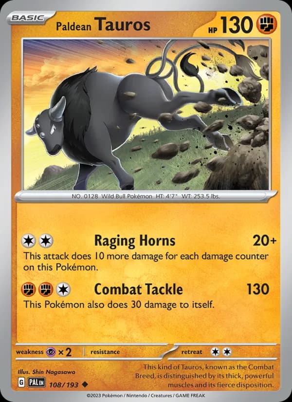Paldean Tauros – Paldea Evolved 108