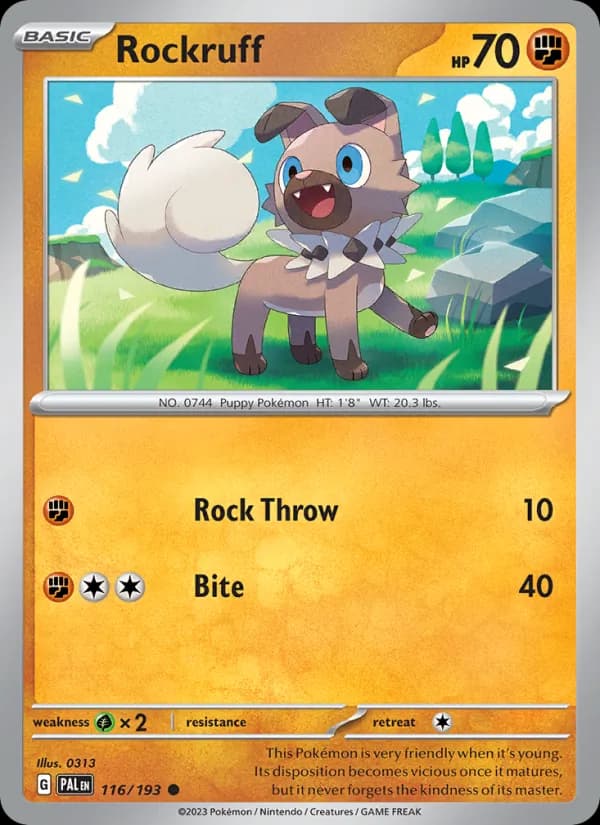 Rockruff – Paldea Evolved 116