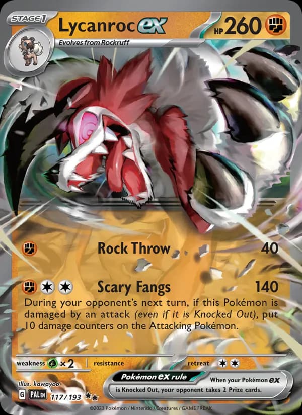 Lycanroc ex – Paldea Evolved 117