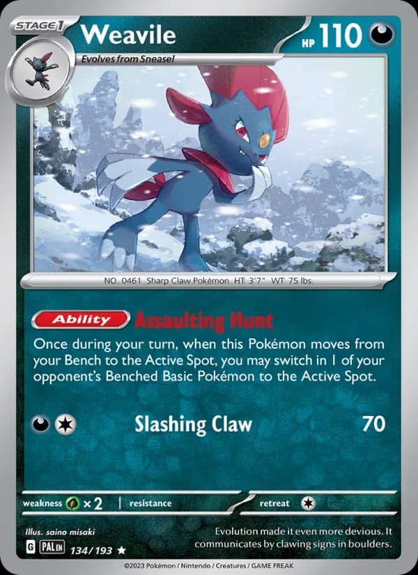 Weavile – Paldea Evolved 134
