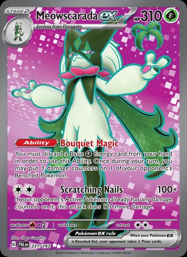 Meowscarada ex – Paldea Evolved 231