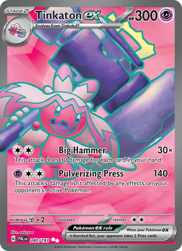 Tinkaton ex – Paldea Evolved 240