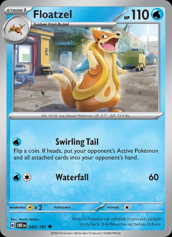 Floatzel – Obsidian Flames 049