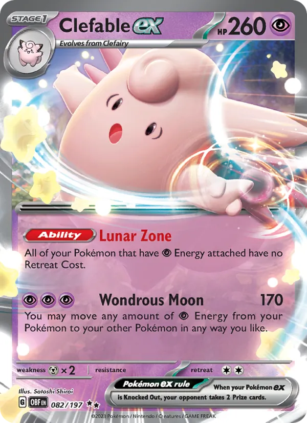 Clefable ex – Obsidian Flames 082
