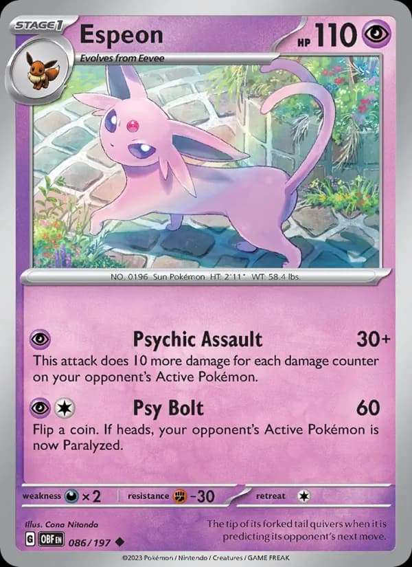 Espeon – Obsidian Flames 086