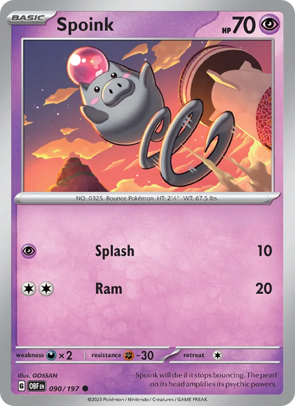 Spoink – Obsidian Flames 090
