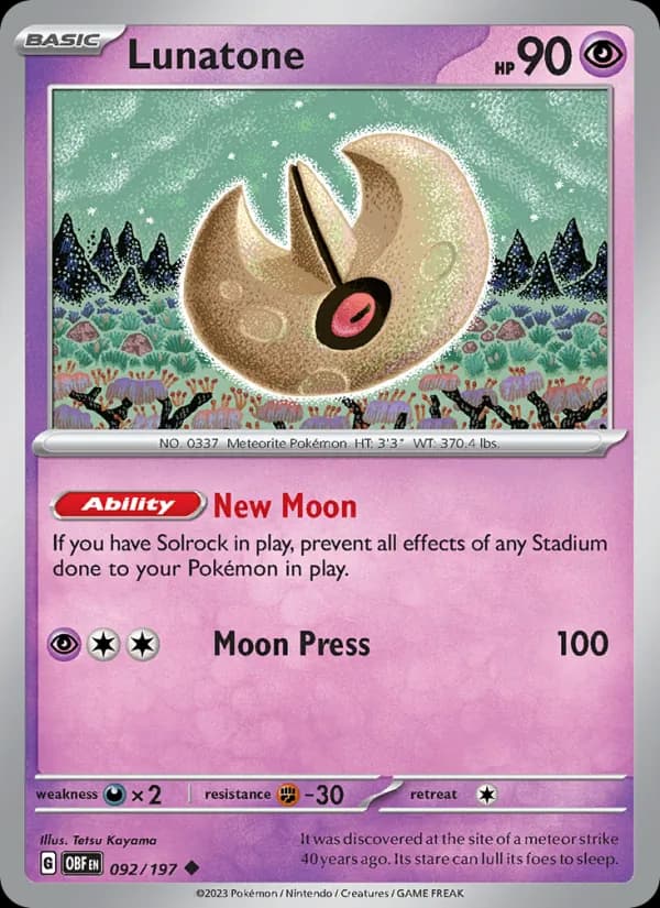 Lunatone – Obsidian Flames 092