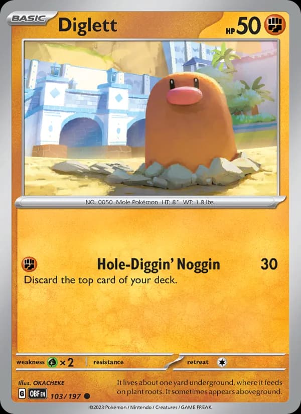 Diglett – Obsidian Flames 103