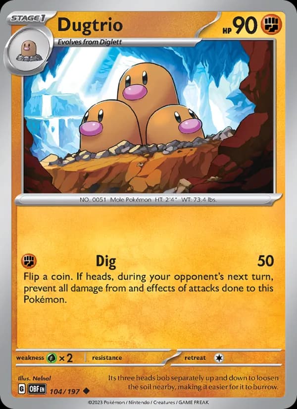 Dugtrio – Obsidian Flames 104