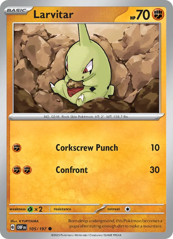 Larvitar – Obsidian Flames 105