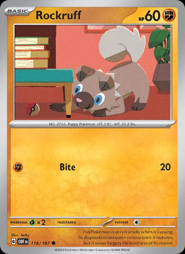 Rockruff – Obsidian Flames 116