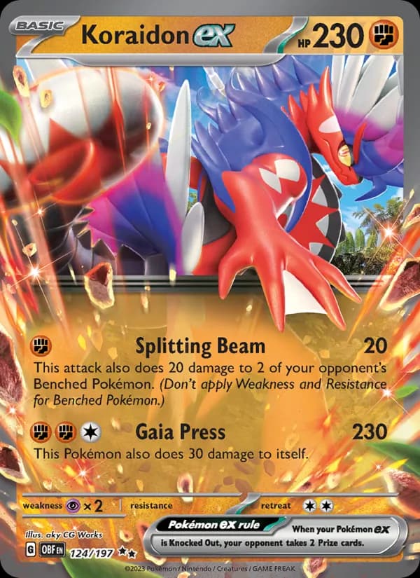 Koraidon ex – Obsidian Flames 124