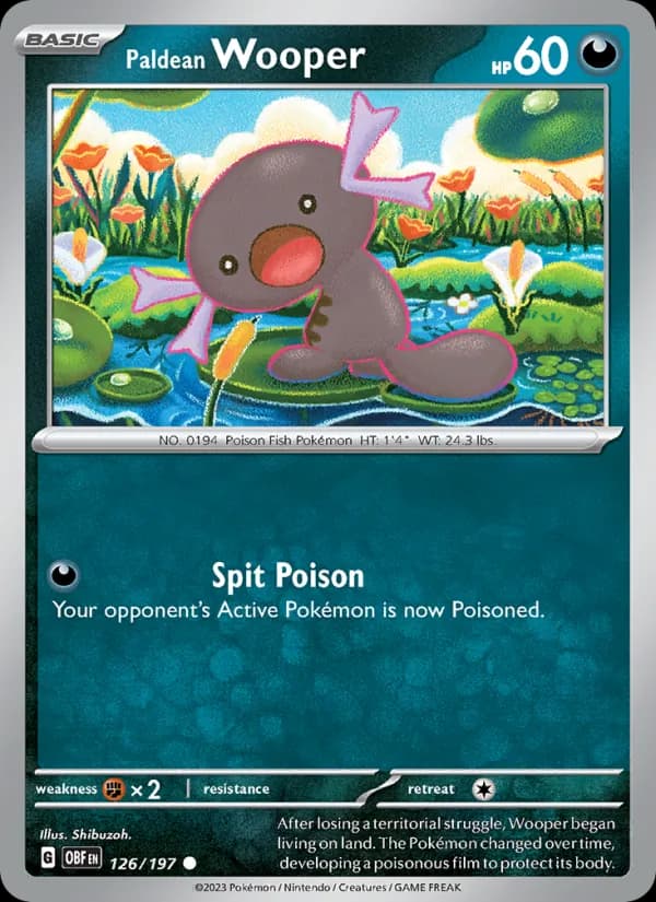 Paldean Wooper – Obsidian Flames 126