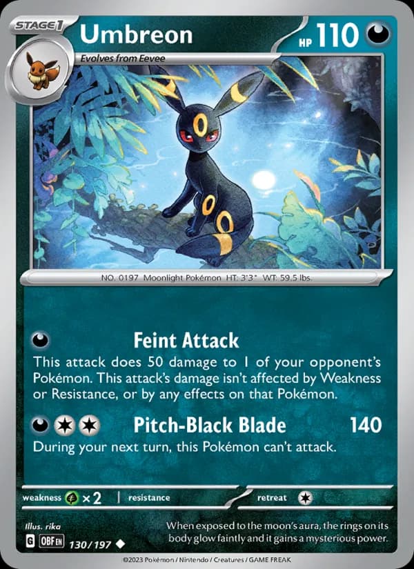 Umbreon – Obsidian Flames 130