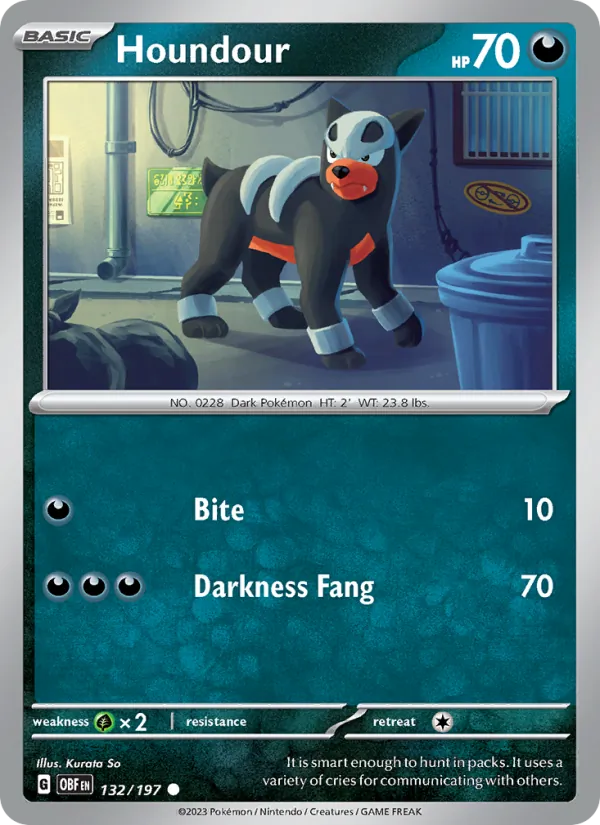 Houndour – Obsidian Flames 132