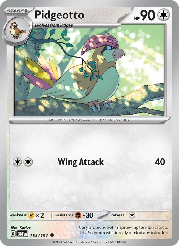Pidgeotto – Obsidian Flames 163