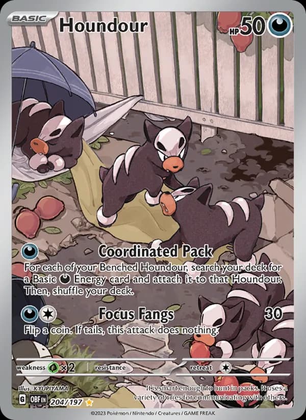 Houndour – Obsidian Flames 204