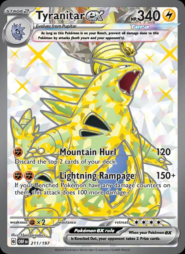 Tyranitar ex – Obsidian Flames 211