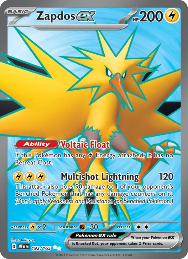 Zapdos ex – 151 192