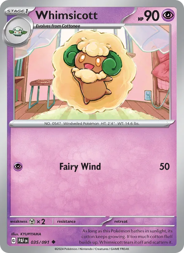 Whimsicott – Paldean Fates 035