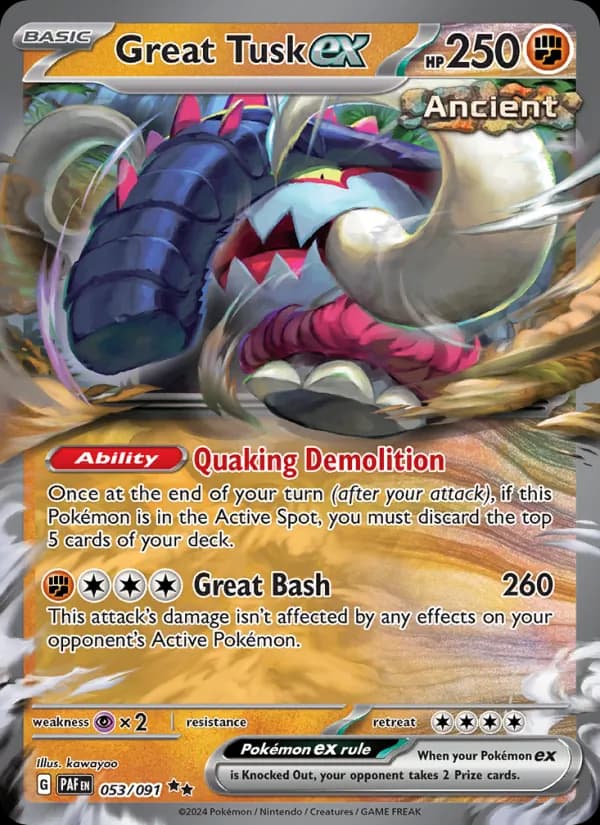 Great Tusk ex – Paldean Fates 053