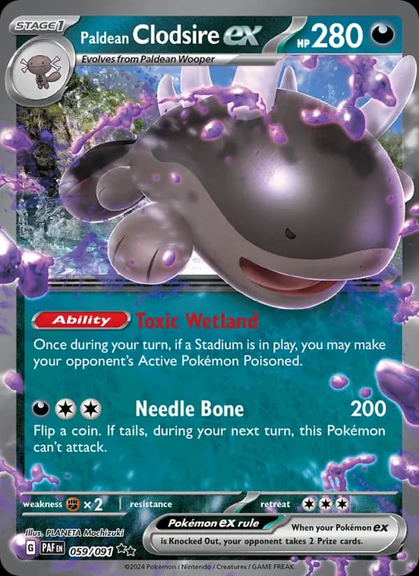 Paldean Clodsire ex – Paldean Fates 059