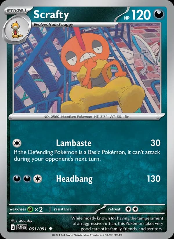 Scrafty – Paldean Fates 061