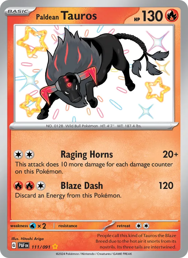 Paldean Tauros – Paldean Fates 111