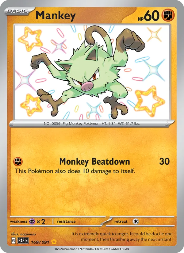 Mankey – Paldean Fates 169
