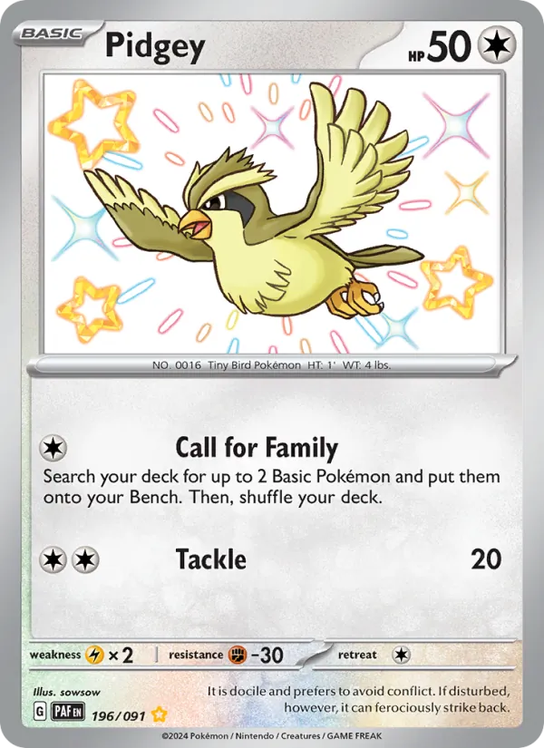 Pidgey – Paldean Fates 196
