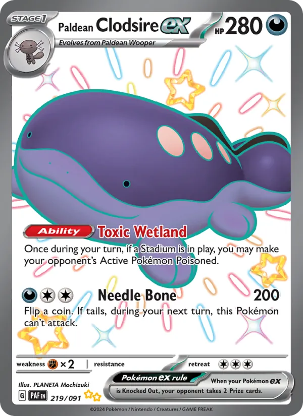 Paldean Clodsire ex – Paldean Fates 219