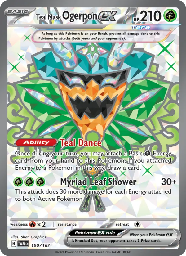 Teal Mask Ogerpon ex – Twilight Masquerade 190