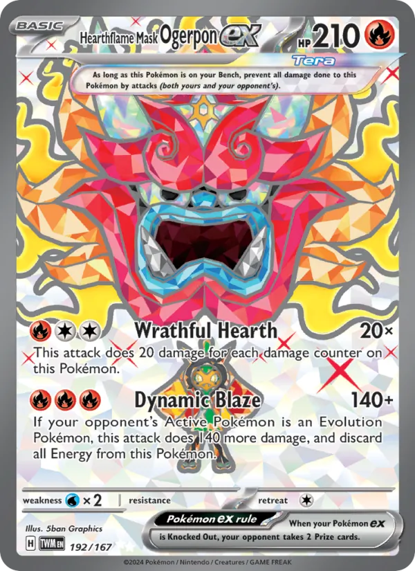 Hearthflame Mask Ogerpon ex – Twilight Masquerade 192