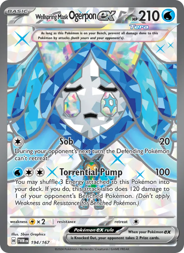 Wellspring Mask Ogerpon ex – Twilight Masquerade 194