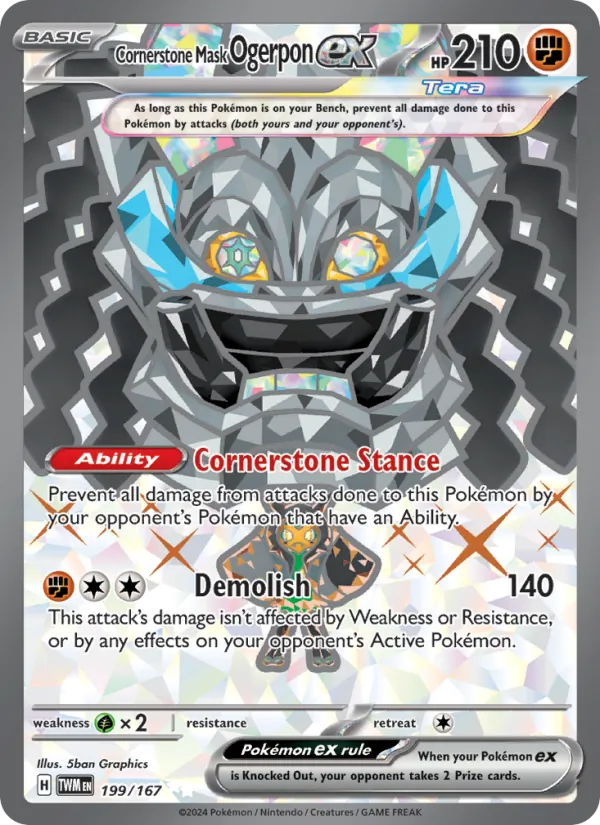Cornerstone Mask Ogerpon ex – Twilight Masquerade 199